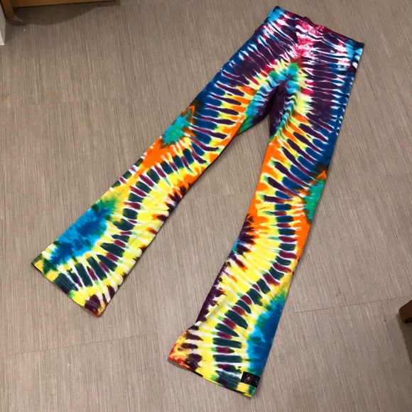 American Apparel Pants - American Apparel tie dye high waisted flare pants